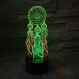 LED 3D Dream Catcher Night Light Lamp - Native American Lamp - ProudThunderbird