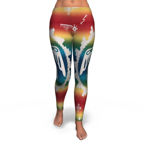 Thunderbird Rainbow Naive American Design Leggings - Powwow Store