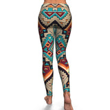 Tribe Blue Pattern Native American Pride Leggings - Powwow Store