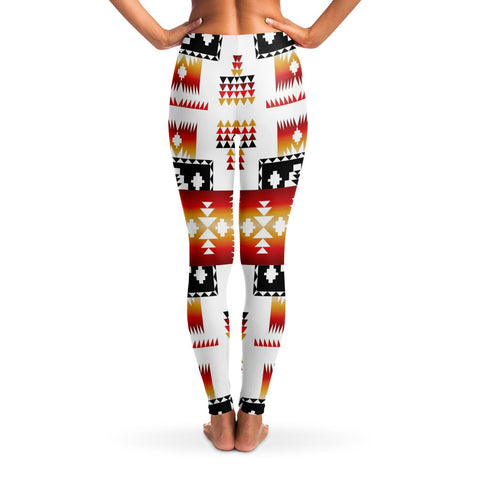 White Tribe Patterb Native American Women's Leggings