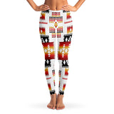 White Tribe Patterb Native American Women's Leggings - Powwow Store