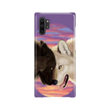 Powwow Store pcas01 white black couple wolves phone case