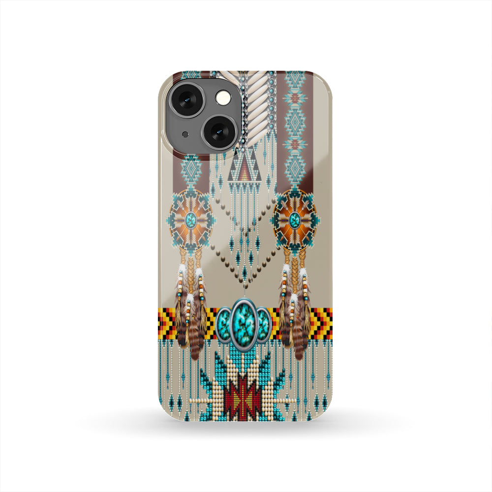Turquoise Blue Pattern Breastplate Native American Phone Case GB-NAT00069-PCAS01 - Powwow Store