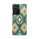 GB-NAT00517 Turquoise Geometric Pattern Phone Case