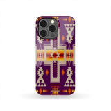 GB-NAT00062-PCAS09 Purrple Tribe Design Native American Phone Case