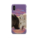 Powwow Store pcas01 white black couple wolves phone case