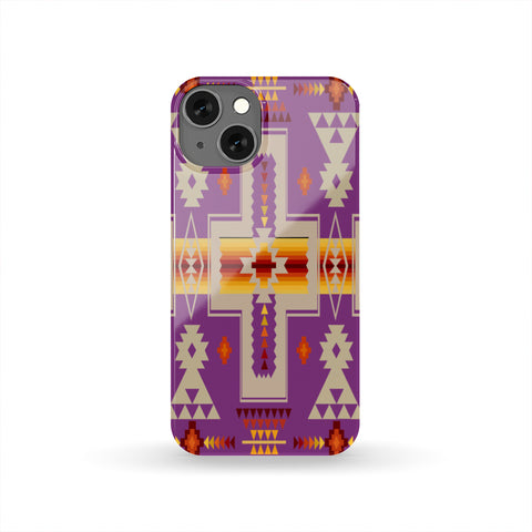 GB-NAT00062-07 Light Purple Tribe Design Native American Phone Case