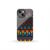 Powwow Store gb nat00582 ethno brown blue phone case