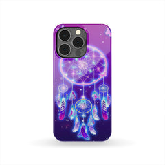 GB-NAT00086-PCAS01 Butterflies & Dream Catcher Purple Galaxy Native American Phone Case - Powwow Store