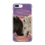 Powwow Store pcas01 white black couple wolves phone case