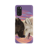 Powwow Store pcas01 white black couple wolves phone case