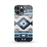 GB-NAT00528 Blue Colors Tribal Pattern Native Phone Case