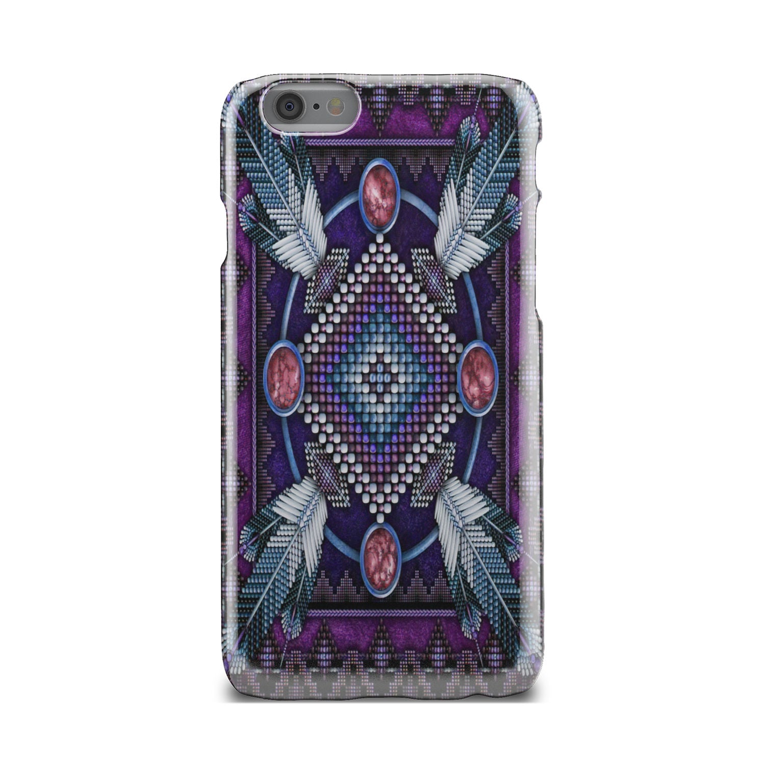 Powwow Store gb nat00023 pcas03 naumaddic arts dark purple native american phone case