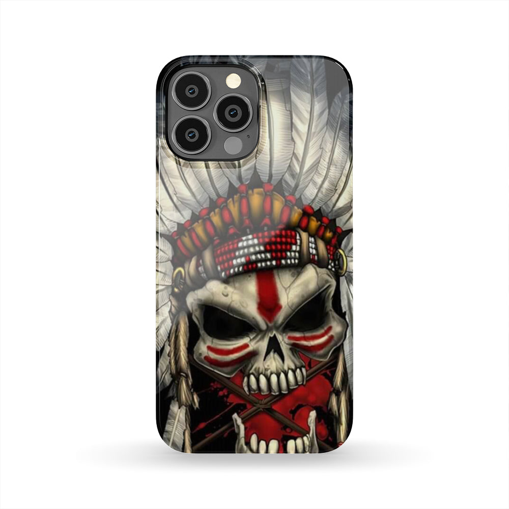 Powwow Store skull chief native american phone case 1