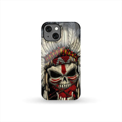 Powwow Store skull chief native american phone case 1