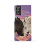 Powwow Store pcas01 white black couple wolves phone case