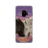 Powwow Store pcas01 white black couple wolves phone case