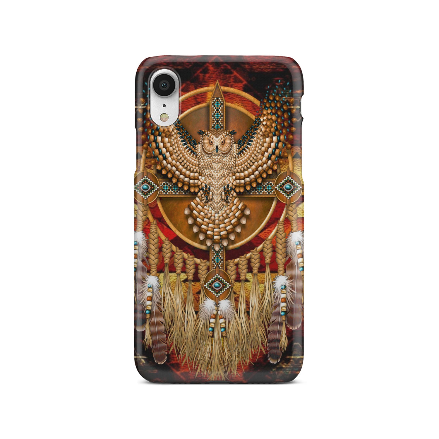 GB-NAT00128-PCAS01 Owl Dreamcatcher Native American Phone Case - Powwow Store