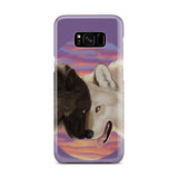 Powwow Store pcas01 white black couple wolves phone case