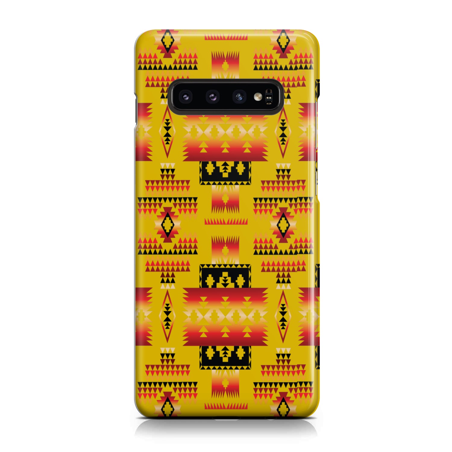 Powwow Store gb nat00302 02 yellow tribes pattern native american phone case