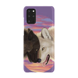 Powwow Store pcas01 white black couple wolves phone case