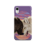 Powwow Store pcas01 white black couple wolves phone case