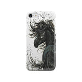 GB-NAT00118-PCAS01 Black Horse Native American Design Phone Case
