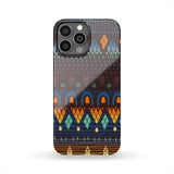 Powwow Store gb nat00582 ethno brown blue phone case