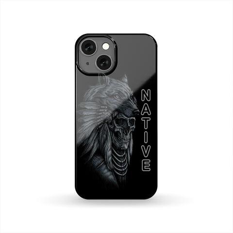 Powwow Store gb nat00076 pcas01 skull chief native american phone case