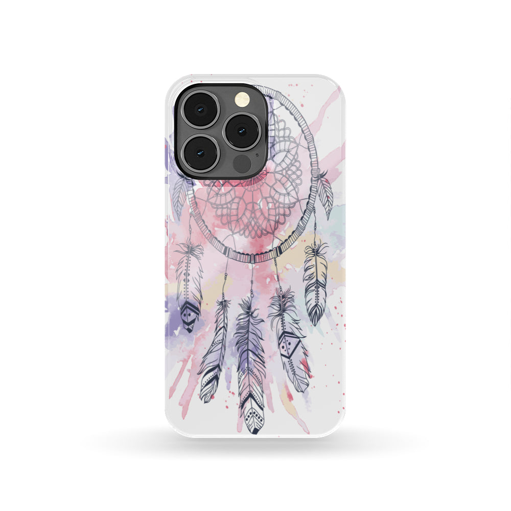 Powwow Store gb nat00379 pink water color dream catcher phone case