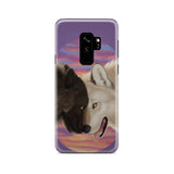 Powwow Store pcas01 white black couple wolves phone case