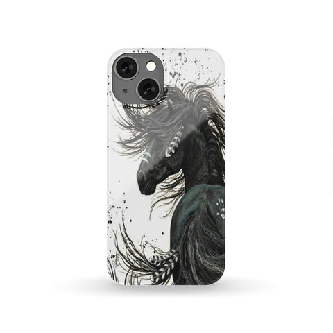 Powwow Store black horse native american design phone case 1