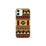 Powwow Store gb nat00507 brown ethnic pattern native phone case 1