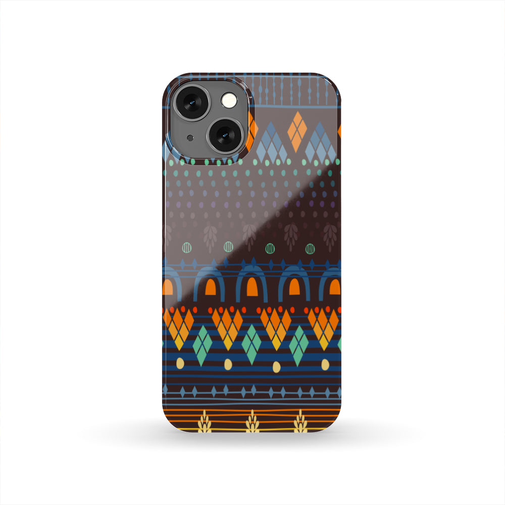 Powwow Store gb nat00582 ethno brown blue phone case