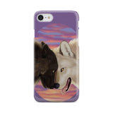 Powwow Store pcas01 white black couple wolves phone case