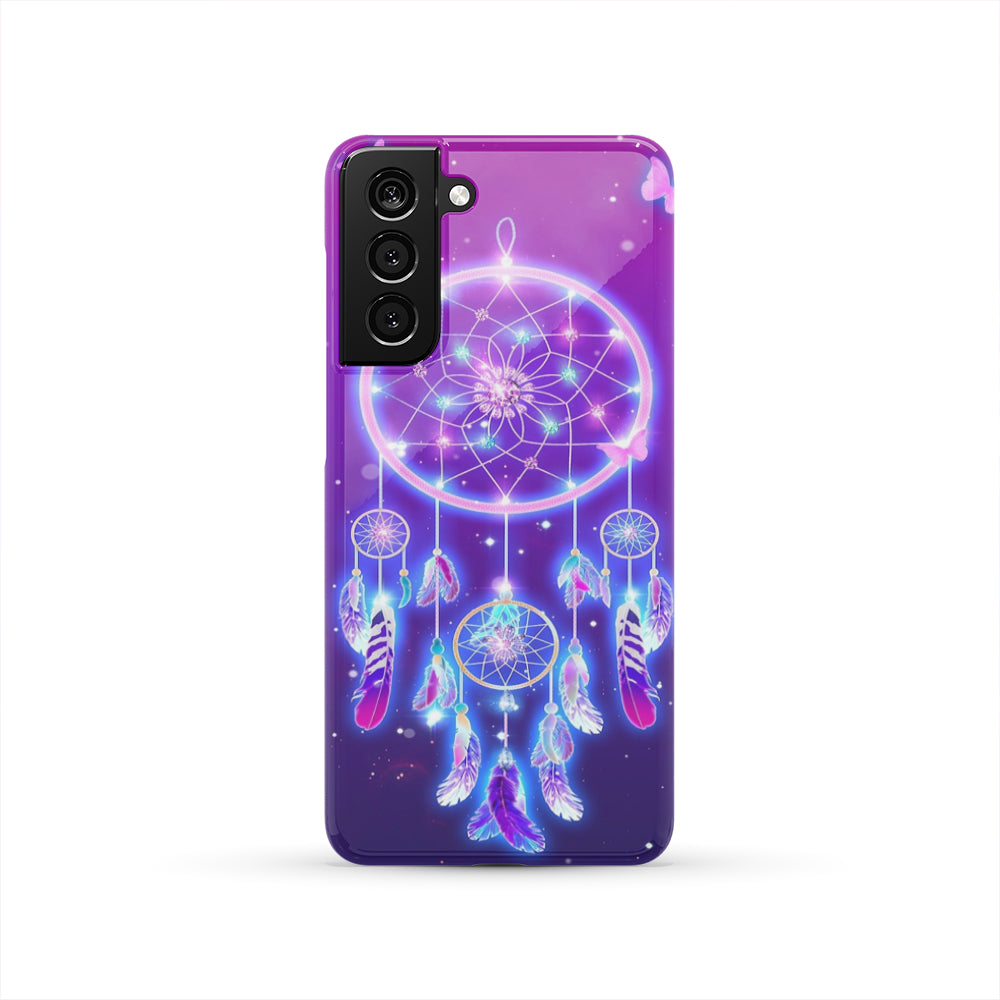 GB-NAT00086-PCAS01 Butterflies & Dream Catcher Purple Galaxy Native American Phone Case - Powwow Store
