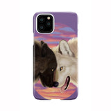 Powwow Store pcas01 white black couple wolves phone case