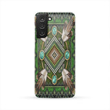 GB-NAT00023-PCAS01 Naumaddic Arts Green Native American Phone Case