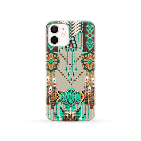 Powwow Store gb nat00069 02 green pattern breastplate phone case