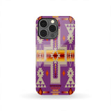 GB-NAT00062-07 Light Purple Tribe Design Native American Phone Case