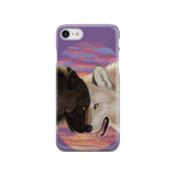 Powwow Store pcas01 white black couple wolves phone case