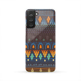 Powwow Store gb nat00582 ethno brown blue phone case