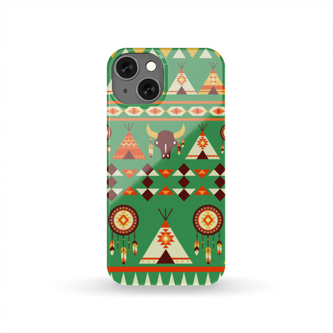 Powwow Store gb nat00426 green bison pattern phone case