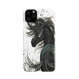 GB-NAT00118-PCAS01 Black Horse Native American Design Phone Case
