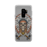 Skull Chief With Poleax Phone Case