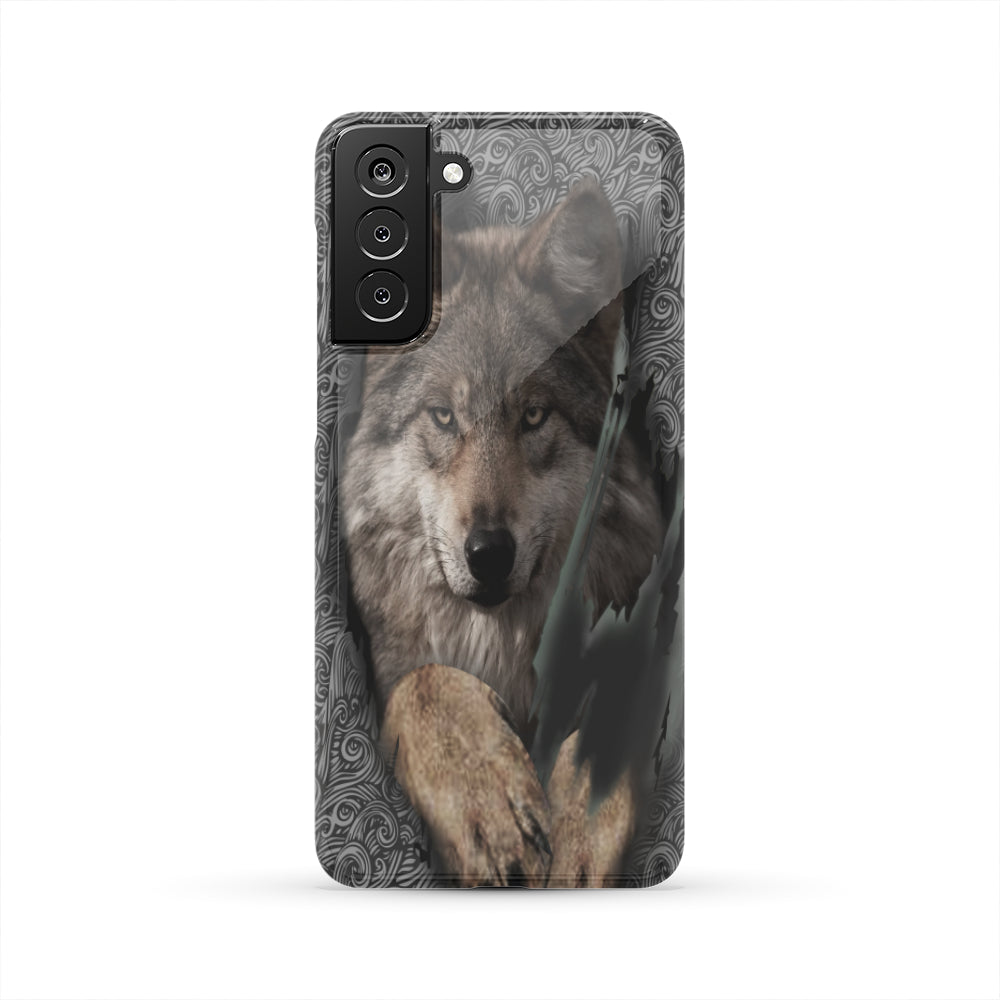 Powwow Store gb nat00115 pcas01 gray wolf native american phone case