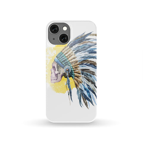 Powwow Store gb nat00361 skull chief native american phone case