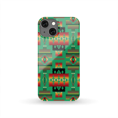 Powwow Store gb nat00046 05 green tribe pattern native american phone case