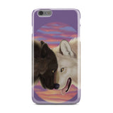 Powwow Store pcas01 white black couple wolves phone case