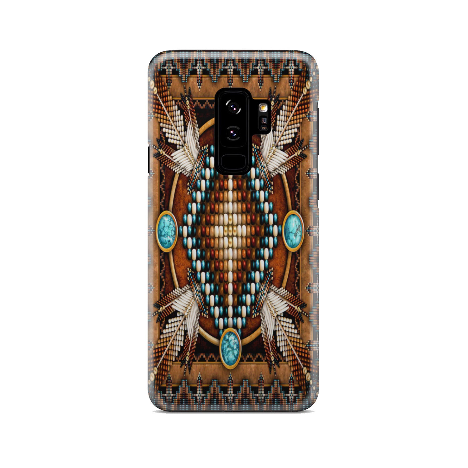GB-NAT00023-PCAS04 Mandala Brown Native American Phone Case - Powwow Store